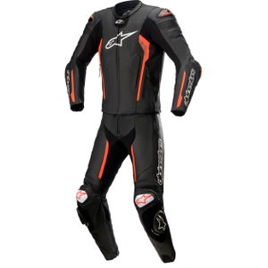 Alpinestars Missile V2, lederen pak 2st., Zwart/Neon-Rood, 48