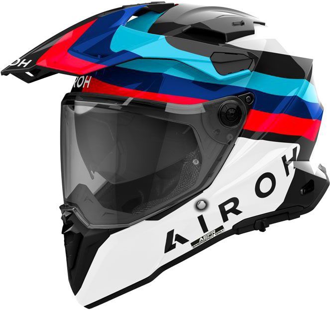 Airoh Commander 2 Doom, enduro helm, Wit/Blauw/Rood/Zwart, S