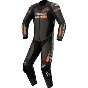 Alpinestars GP Force Chaser, lederen pak 1st., Zwart/Neon-Rood, 52