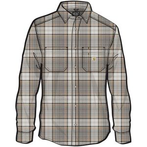 Carhartt Flannel-Plaid, shirt, Grijs/Lichtgrijs (W03), XL
