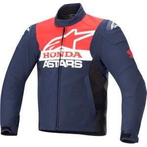 Alpinestars SMX Honda, textieljas waterdicht, Donkerblauw/Zwart/Lichtrood, XL