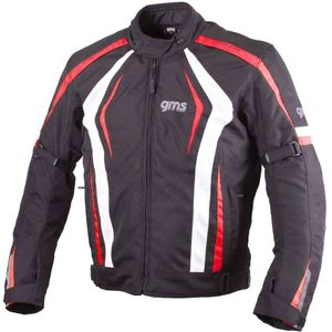 GMS-Moto Pace, textieljas, Zwart/Rood/Wit, 3XL