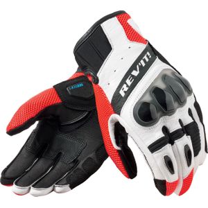 Revit Ritmo, handschoenen, Zwart/Wit/Neon-Rood, 3XL