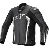 Alpinestars Missile V2, leren jas, Zwart/Wit, 50