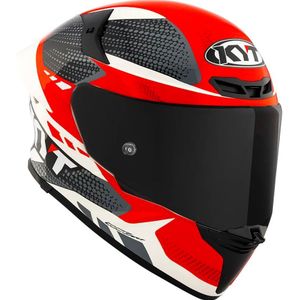 KYT TT-Revo Gear, integraalhelm, Grijs/Wit/Rood, XL