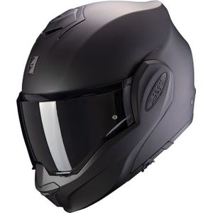 Scorpion EXO-Tech Evo Solid, modulaire helm, Mat-Zwart, 3XL