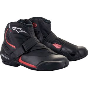 Alpinestars SMX-1 R V2, korte laarzen, zwart/rood, 45 EU