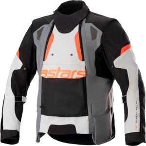 Alpinestars Halo, textieljas Drystar, Zwart/Grijs/Lichtgrijs/Oranje, S