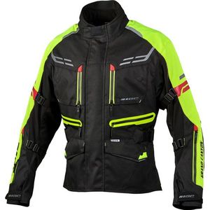 GC Bikewear Ventura, textieljas waterdicht, Zwart/Neon-Geel, 2XL