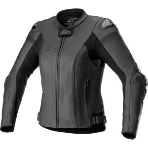 Alpinestars Stella Missile V2, leren jas vrouwen, zwart/zwart, 44