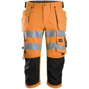 Snickers High-Vis Klasse 1/2 Stretch Pirate Broek met Holsterzakken