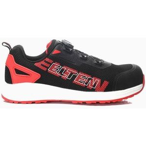 Elten Batis BOA® Black-Red Low ESD S1PL Werkschoen