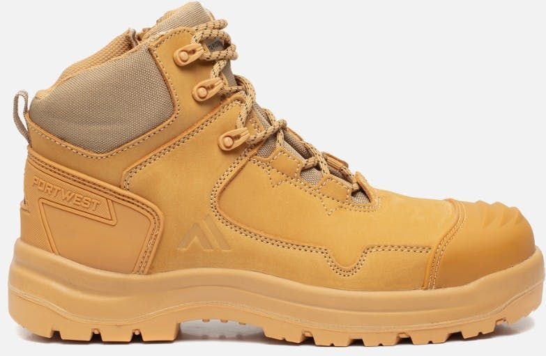 Portwest - Apex Composiet Halfhoge Werkschoen - Wit - Nubuck Leer - S3S HRO SR