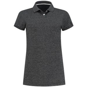 L&S Heather Mix Polo Short Sleeves For Her LEM3550