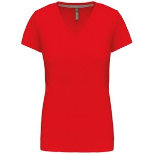 Kariban Dames T-Shirt V-Hals Korte Mouwen