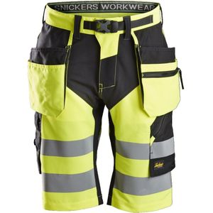 Snickers Workwear FlexiWork, High-Vis Korte Broek+ met Holsterzakken Klasse 1 - 6933