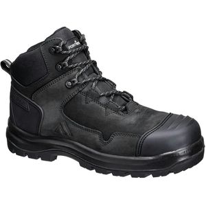 Portwest - Apex Composiet Halfhoge Werkschoen - Zwart - Nubuck Leer - S3S HRO SR
