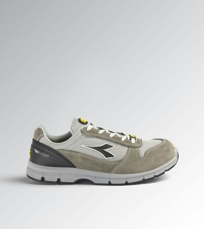 Diadora - Run Text Low S1P SRC ESD - Veiligheidsschoen - Leer en Mesh - Zwart