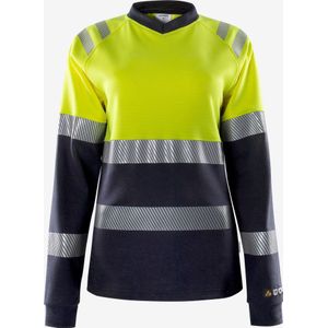 Fristads Flamestat Hi Vis Dames T-Shirt Met Lange Mouwen Klasse 1 7108 Tfl