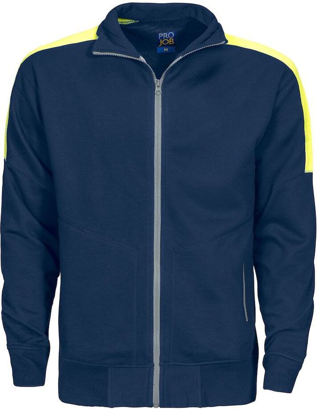 Projob Sweater Lange Rits met Fluo Inzetstukken 2123