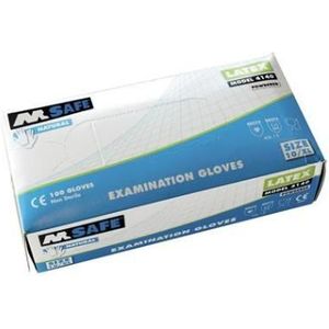 M-Safe 4140 Disposable Latex Handschoen (100 st.)