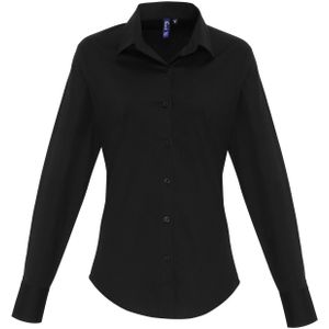 Premier Women´s Stretch Fit Poplin Long Sleeve Cotton Shirt