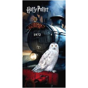 Harry Potter Strandlaken Hedwig - 70 x 140 cm - Katoen - 70x140 - Zwart