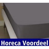 hotelgroothandel.nl - 2-Pack - Hoeslaken - Antraciet - 30cm Jersey Stretch Katoenen --80/90/100x200/220/30