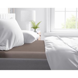 Primaviera - Deluxe - Hoeslaken - Taupe - Katoensatijn
