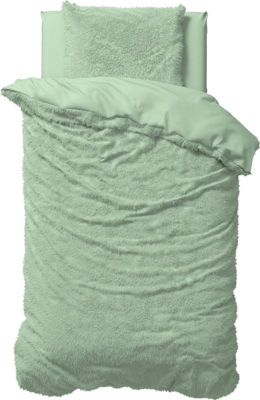 Sleeptime Teddy Dekbedovertrek - 240x200/220 + 2 kussenslopen 60x70 - Licht Groen - Lits-Jumeaux