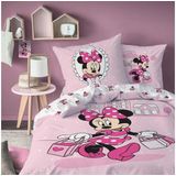 Disney Minnie Mouse Dekbedovertrek Shopping - Eenpersoons - 140 X 200 cm - Katoen