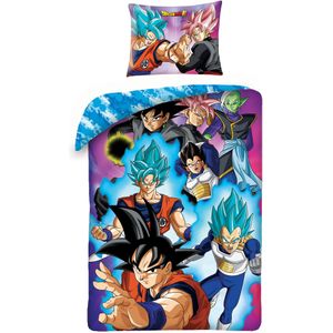 Dragon Ball Z - Dekbedovertrek, Shonen - (Let op - Met extra grote sloop 70x90cm) - Katoen --140x200 + 1 kussensloop 70x90