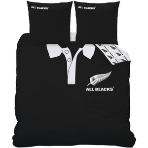 All Blacks - Polo - Dekbedovertrek - Tweepersoons - 200 x 200 cm - Zwart --200x220 + 2 kussenslopen 63x63