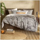 De Witte Lietaer Dekbedovertrek Zebra Eggshell - Lits Jumeaux - 240 x 220 cm - Katoen Satijn