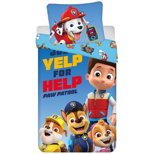 Paw Patrol - Dekbedovertrek Help - Eenpersoons - 140 x 200 cm  - Katoen --140x200 + 1 kussensloop 70x90