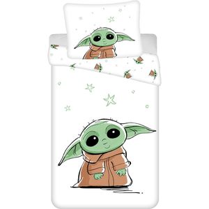Star Wars Dekbedovertrek, Baby Yoda - Eenpersoons - 140 x 200 + 70 x 90 cm - Katoen