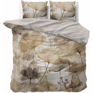 Dreamhouse Dekbedovertrek Water Flow Zand - 140x220 + 1 kussensllop 60x70 - Beige