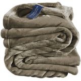 De Witte Lietaer Fleece deken Cosy Taupe - 150 x 200 cm - Taupe