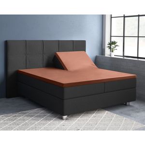 Primaviera - DeLuxe Splittopper Hoeslaken - Bruin - Katoensatijn