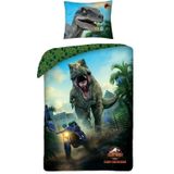 Jurassic World Dekbedovertrek Camp - Eenpersoons - 140 x 200 cm - Katoen