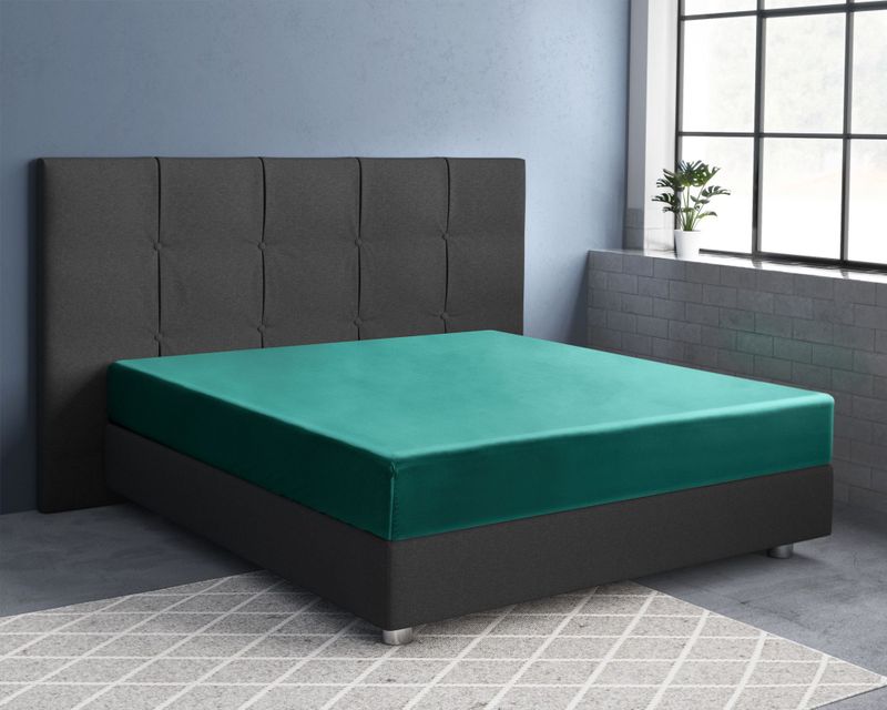 Hoeslakens - Katoen - Groen - 1 Stuk