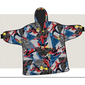 Spiderman Hoodie Fleece deken, Jump - (One Size ) - Polyester - One Size - Kindermaat - Multikleur