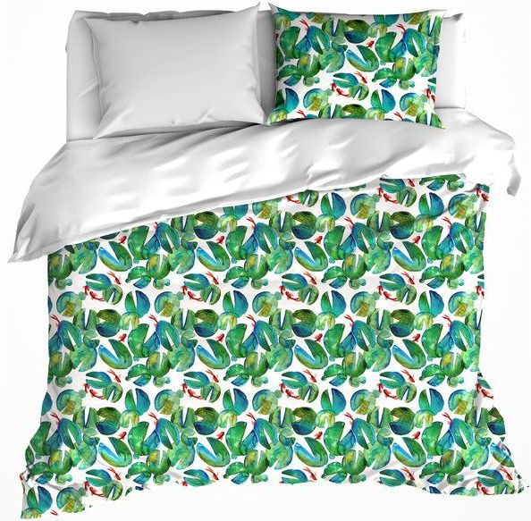 De Witte Lietaer Dekbedovertrek Puddle - Eenpersoons - 140 x 200/220 cm - Katoen