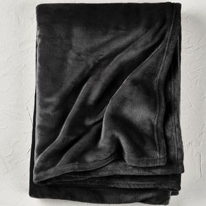 De Witte Lietaer Fleece deken Snuggly Black- 150 x 200 cm - Zwart - 150x200
