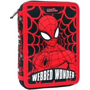 Spiderman Gevuld Etui, Webbed Wonder - 21 x 15 x 5 cm - 31 st. - Polyester - 21x15x5 - Rood