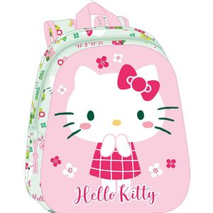 Hello Kitty Rugzak, 3D Pretty - 33 x 27 x 10 cm - Polyester - 33x27x10 - Roze