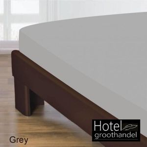 hotelgroothandel.nl - Katoen Hoeslaken - grijs - 30cm - gladde 100% Katoen --140x200/30