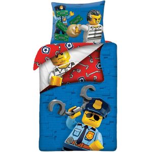 Lego Dekbedovertrek Politie - Eenpersoons - 140 x 200 cm - Katoen
