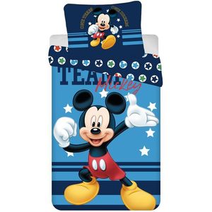 Disney Mickey Mouse Dekbedovertrek, Team - Eenpersoons - 140 x 200 cm - Katoen