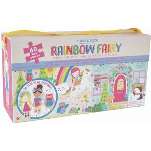 Floss & Rock Vl erpuzzel 60 st., Rainbow Fairy - 122 cmx42 cm - 60 stuks - Multikleur